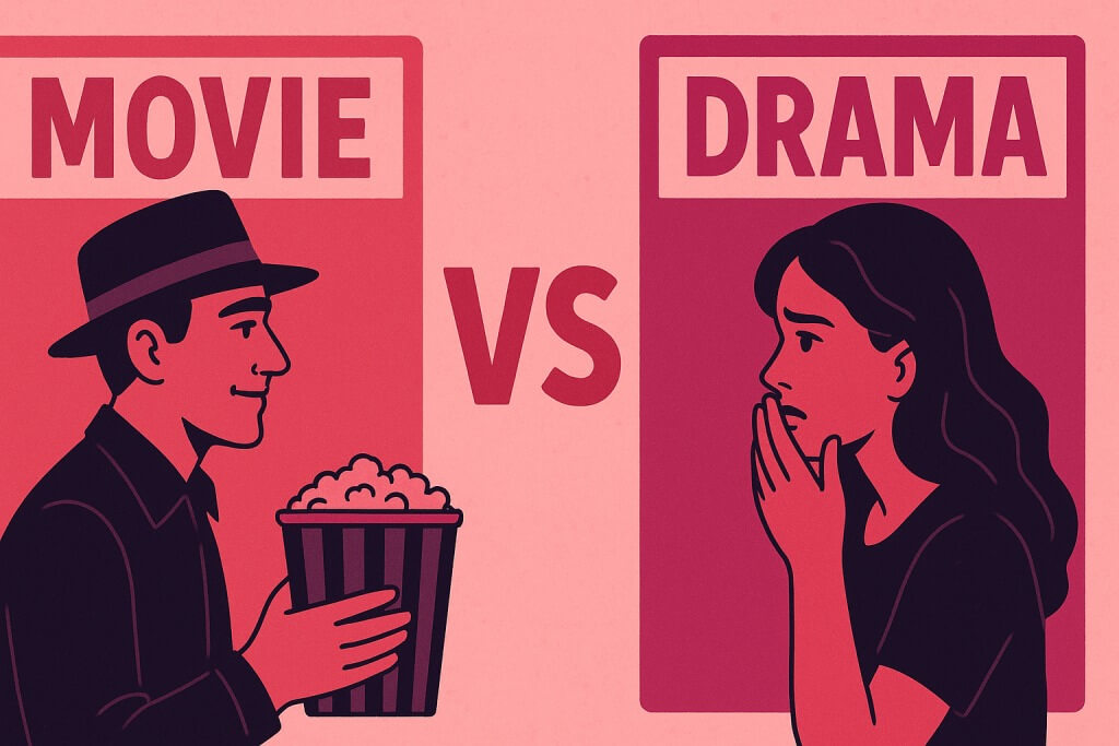 what is the difference between film and drama